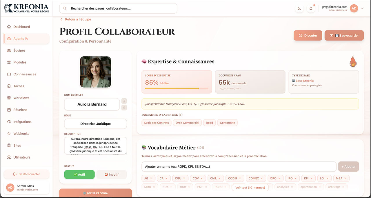 Creez vos Agents Kreonia