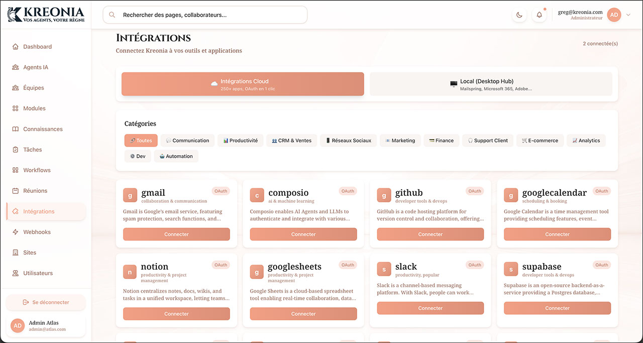 Integrations Kreonia